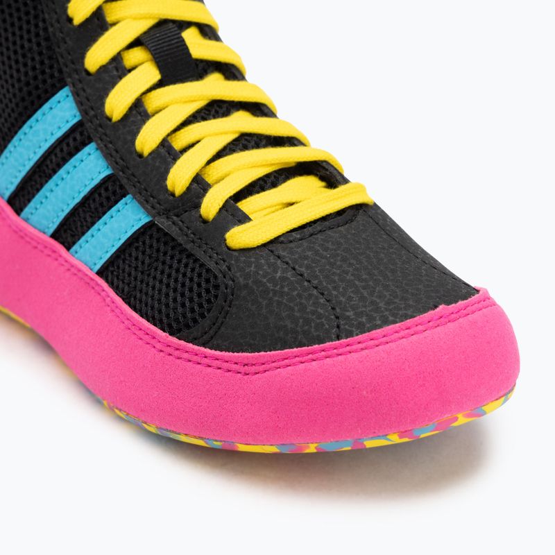Încălțăminte de box adidas Havoc core black/signal cyan/yellow 7