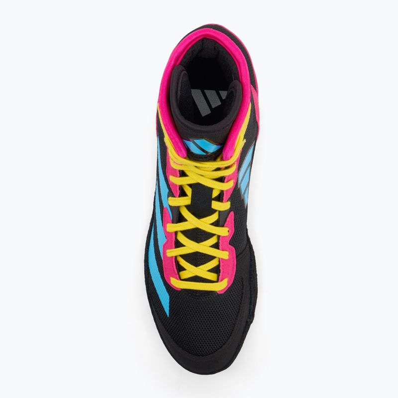 Încălțăminte de box adidas Adizero black/signal cyan/shock pink 5