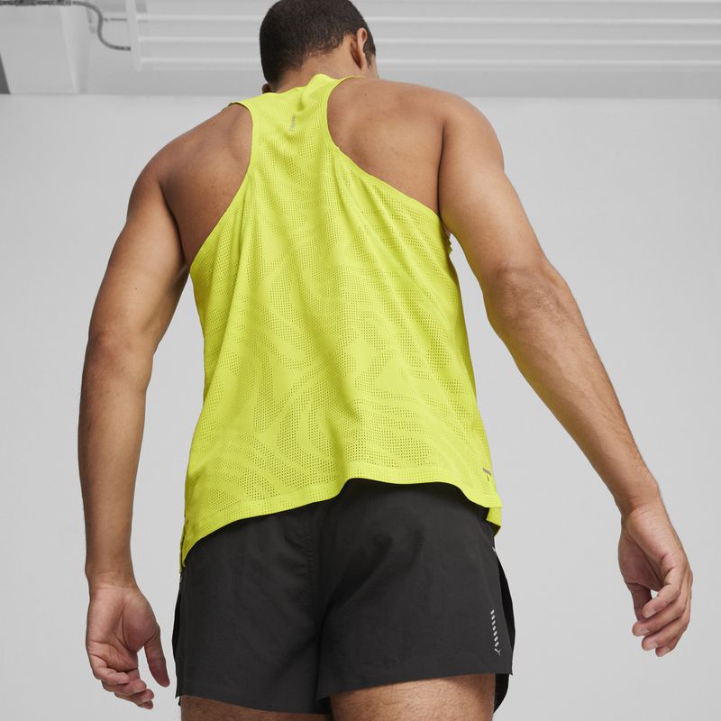 Tricou top de alergat pentru bărbați PUMA Run Ultraspun Singlet green