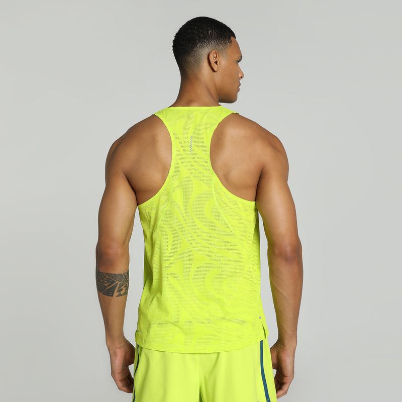 Tricou top de alergat pentru bărbați PUMA Run Ultraspun Singlet green
