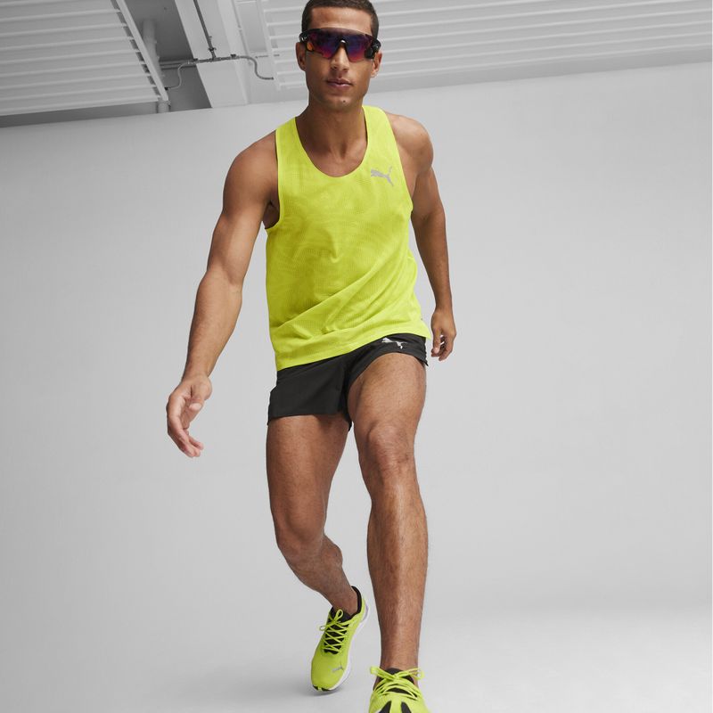 Tricou top de alergat pentru bărbați PUMA Run Ultraspun Singlet green