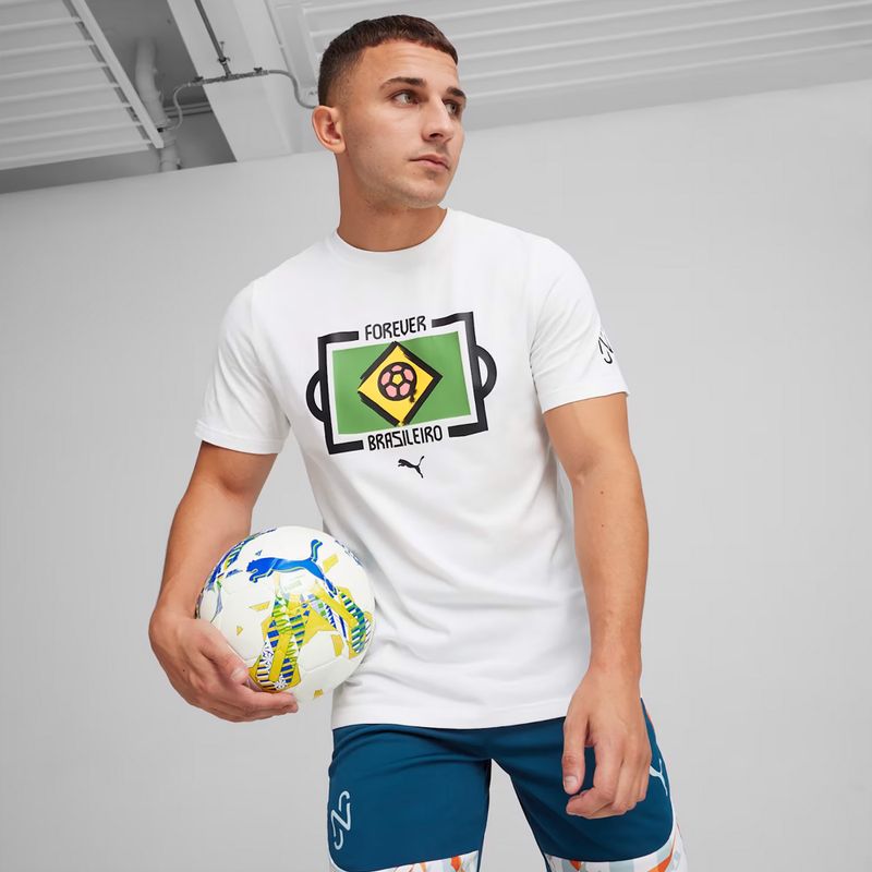 Tricou de fotbal pentru bărbați PUMA Neymar Jr Tee puma white 3