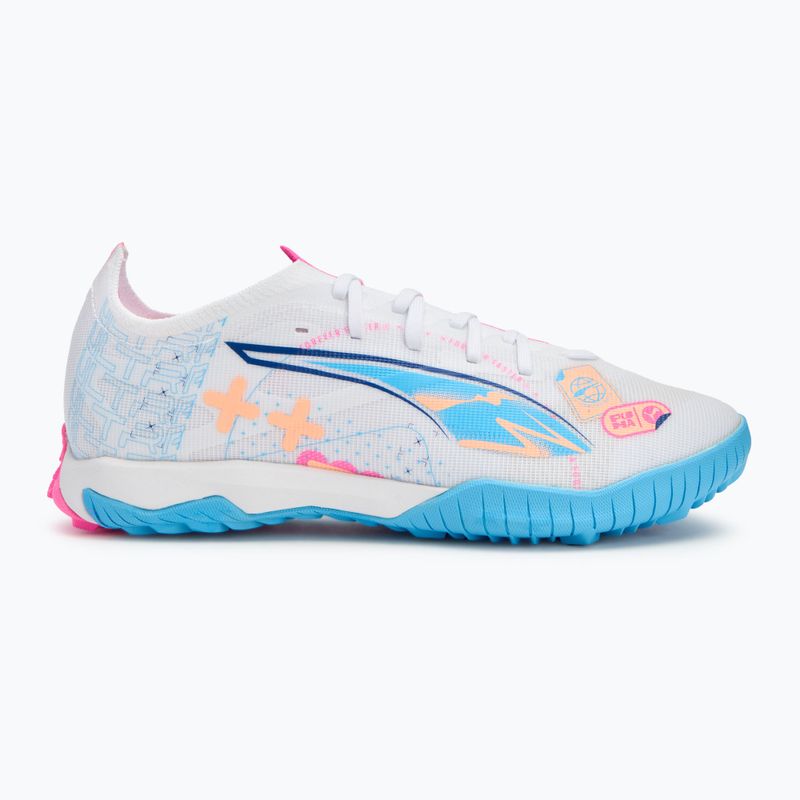 Încălțăminte de fotbal PUMA Ultra 5 Match Vol. Up TT puma white/luminous blue/poison pink/fizzy melon 2