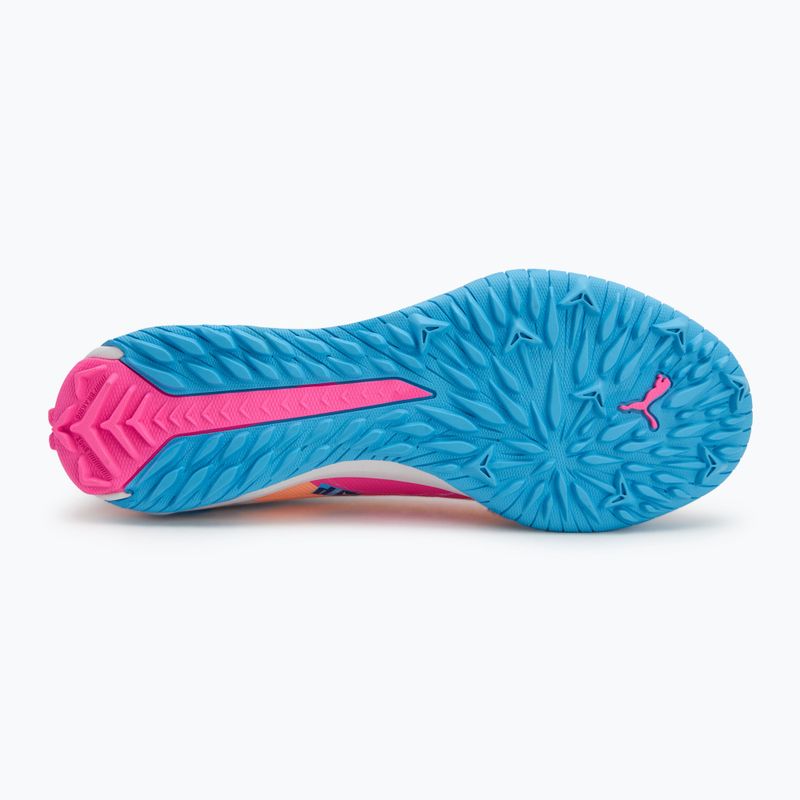 Încălțăminte de fotbal PUMA Ultra 5 Match Vol. Up TT puma white/luminous blue/poison pink/fizzy melon 4