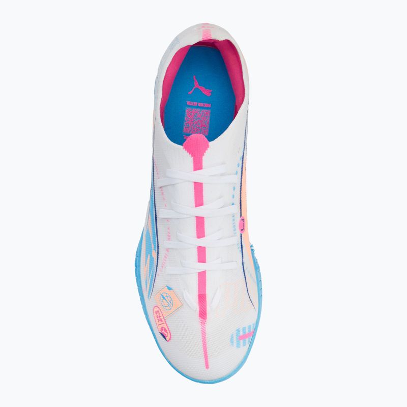 Încălțăminte de fotbal PUMA Ultra 5 Match Vol. Up TT puma white/luminous blue/poison pink/fizzy melon 5