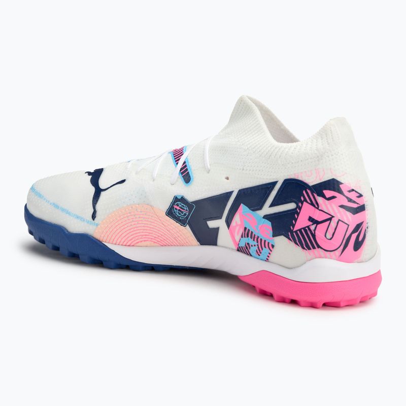 Încălțăminte de fotbal PUMA Future 7 Match Vol. Up TT white/lumi blue/poison pink/fizzy melon/bluemazing 3