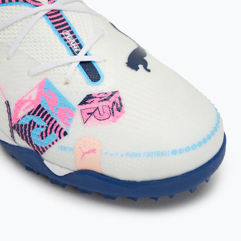 Încălțăminte de fotbal PUMA Future 7 Match Vol. Up TT white/lumi blue/poison pink/fizzy melon/bluemazing 7