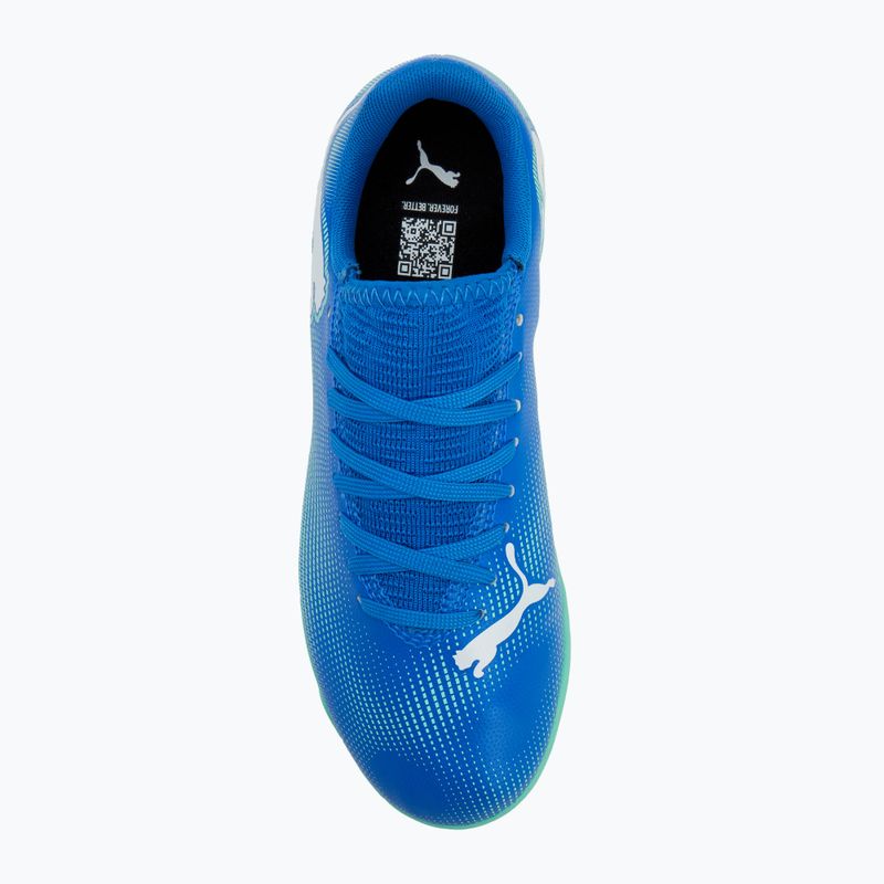 Încălțăminte de fotbal pentru copii PUMA Future 7 Play TT Jr hyperlink blue/mint/puma white 5