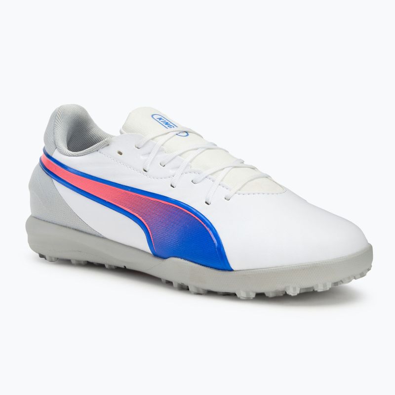 Încălțăminte de fotbal pentru copii  PUMA King Match TT Jr puma white/bluemazing/flat light grey/sunset glow