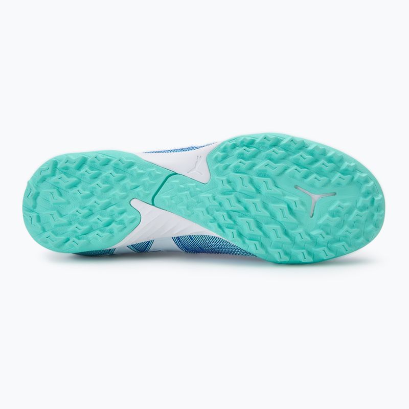 Încălțăminte de fotbal pentru copii PUMA Future 7 Match TT + Mid Jr bluemazing/puma white/electric peppermint 4