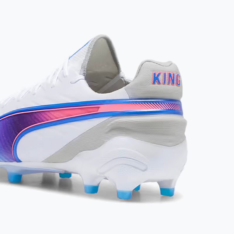 Încălțăminte de fotbal PUMA King Ultimate FG/AG puma white/bluemazing/flat light grey/sunset glow 13