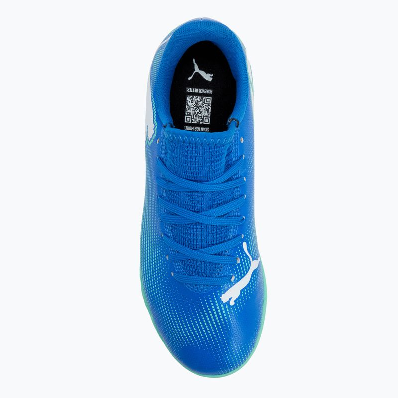 Încălțăminte de fotbal pentru copii PUMA Future 7 Play It hyperlink blue/mint/puma white 5