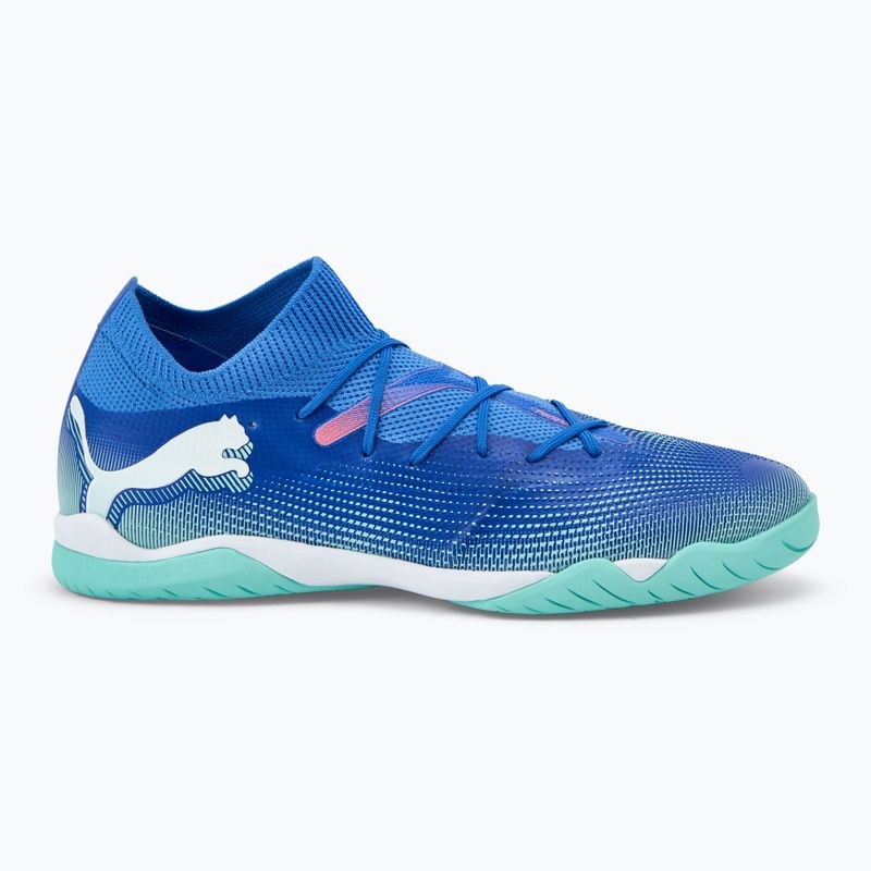 Încălțăminte de fotbal PUMA Future 7 Match It bluemazing/puma white/electric peppermint 2