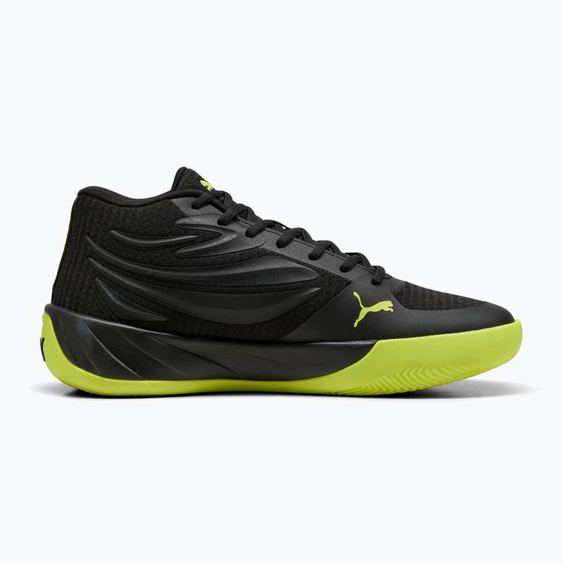 Încălțăminte de bachet pentru bărbați PUMA Court Pro puma black/electric lime 3