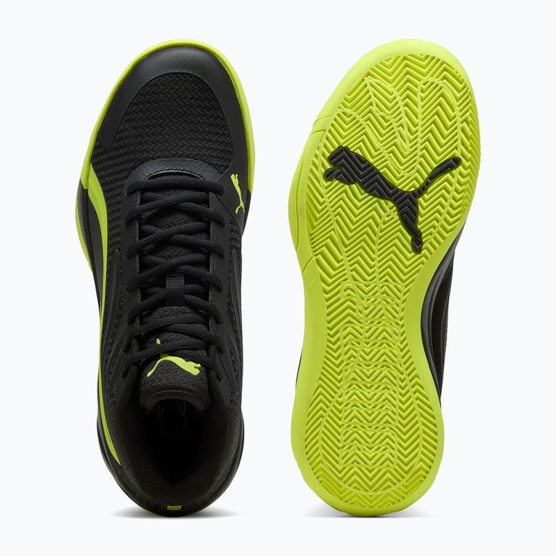 Încălțăminte de bachet pentru bărbați PUMA Court Pro puma black/electric lime 5