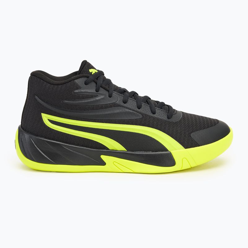 Încălțăminte de bachet pentru bărbați PUMA Court Pro puma black/electric lime 2