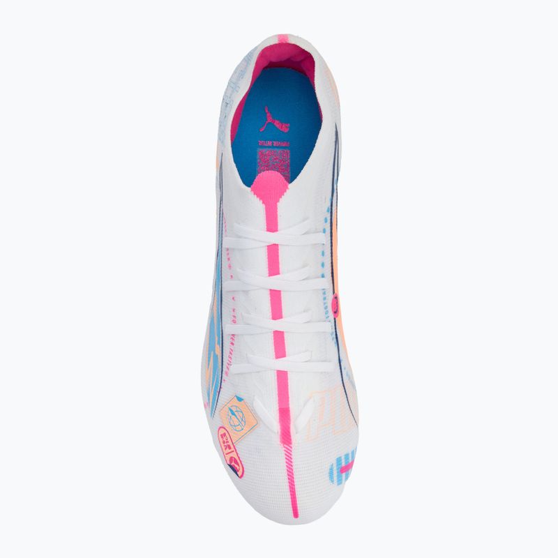 Încălțăminte de fotbal PUMA Ultra 5 Match Vol. Up FG/AG puma white/luminous blue 5