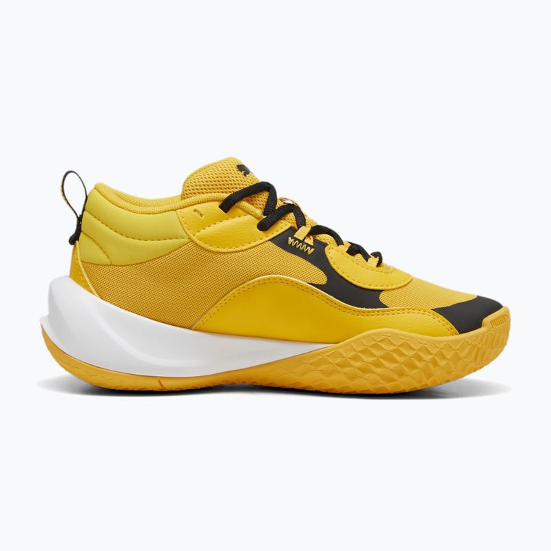 Încălțăminte de baschet pentru copii PUMA Playmaker Pro JR yellow sizzle/puma blackl 10