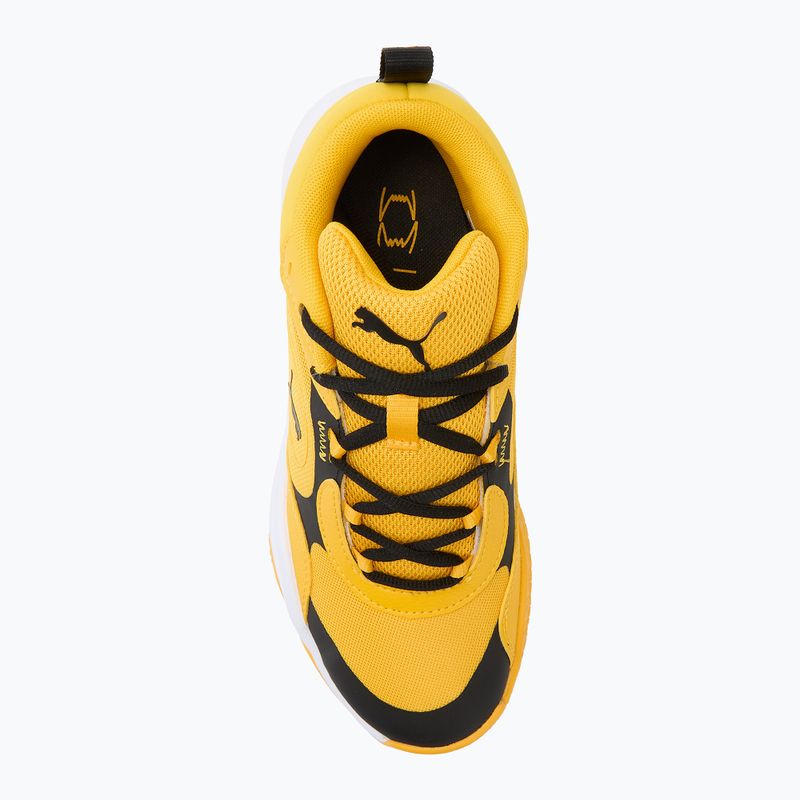 Încălțăminte de baschet pentru copii PUMA Playmaker Pro JR yellow sizzle/puma blackl 5