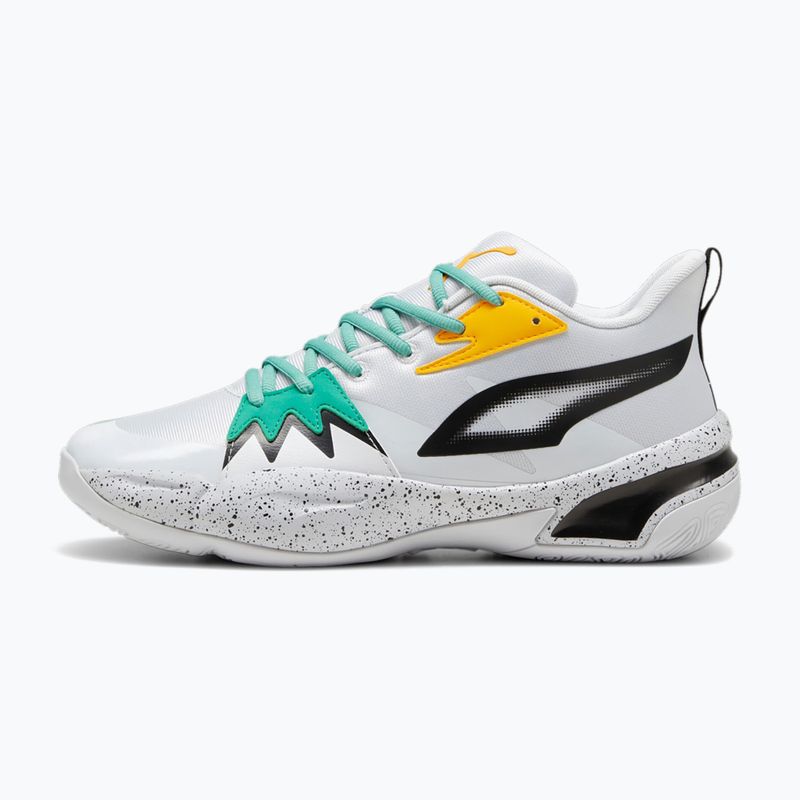 Încălțăminte de baschet pentru bărbați PUMA Genetics Speckle puma black/silver mist/jade frost 2