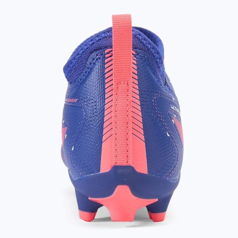 Încălțăminte de fotbal pentru copii PUMA Ultra 5 Match FG/AG Jr lapis lazuli/puma white/sunset glow 6