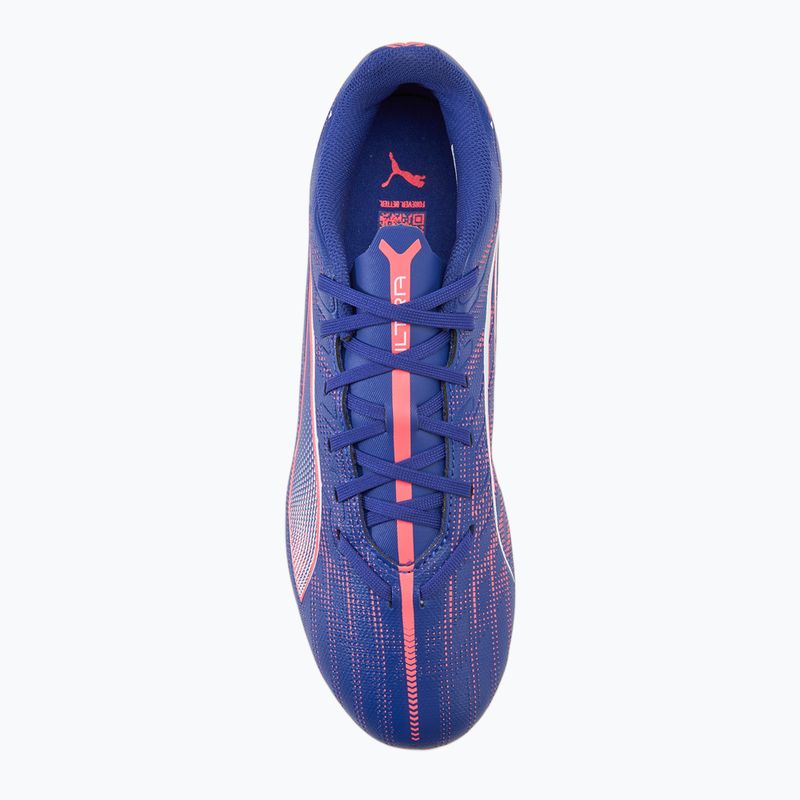 PUMA Ultra 5 Play FG/AG lapis lazuli/puma alb/sunset gloe ghete de fotbal