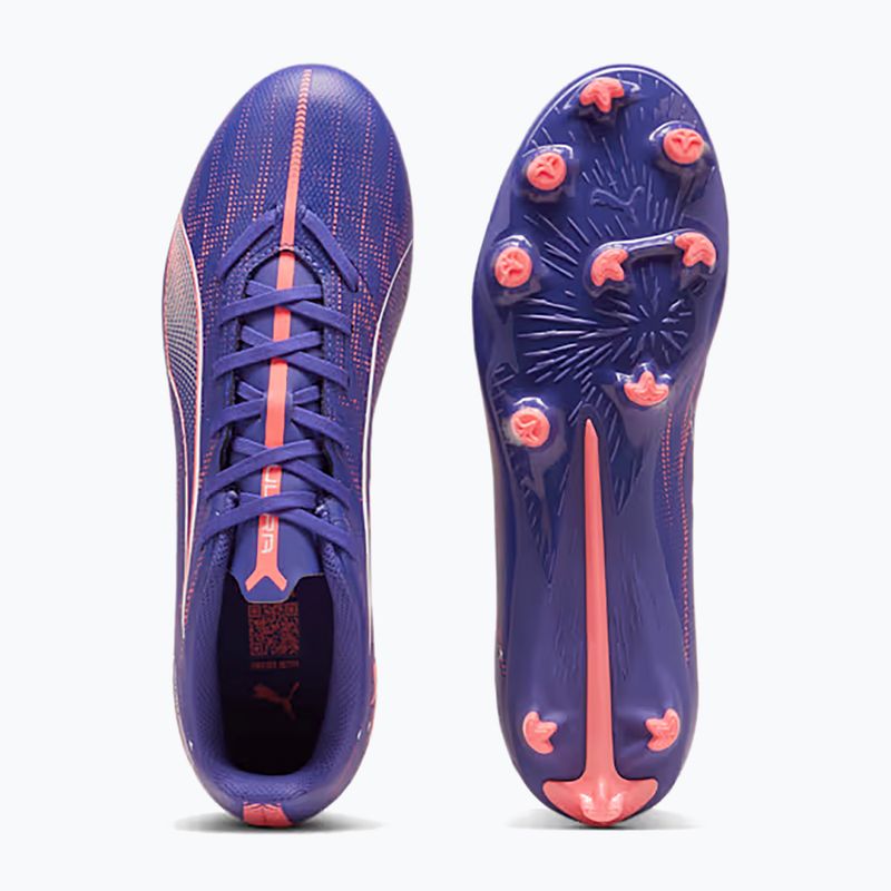 PUMA Ultra 5 Play FG/AG lapis lazuli/puma alb/sunset gloe ghete de fotbal