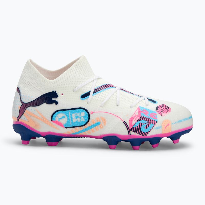 Încălțăminte de fotbal pentru copii PUMA Future 7 Match Vol. Up FG/AG puma white 2