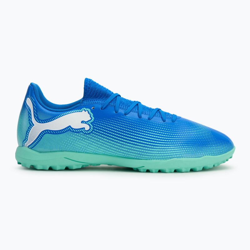 Încălțăminte de fotbal PUMA Future 7 Play TT hyperlink blue/mint/puma white 2