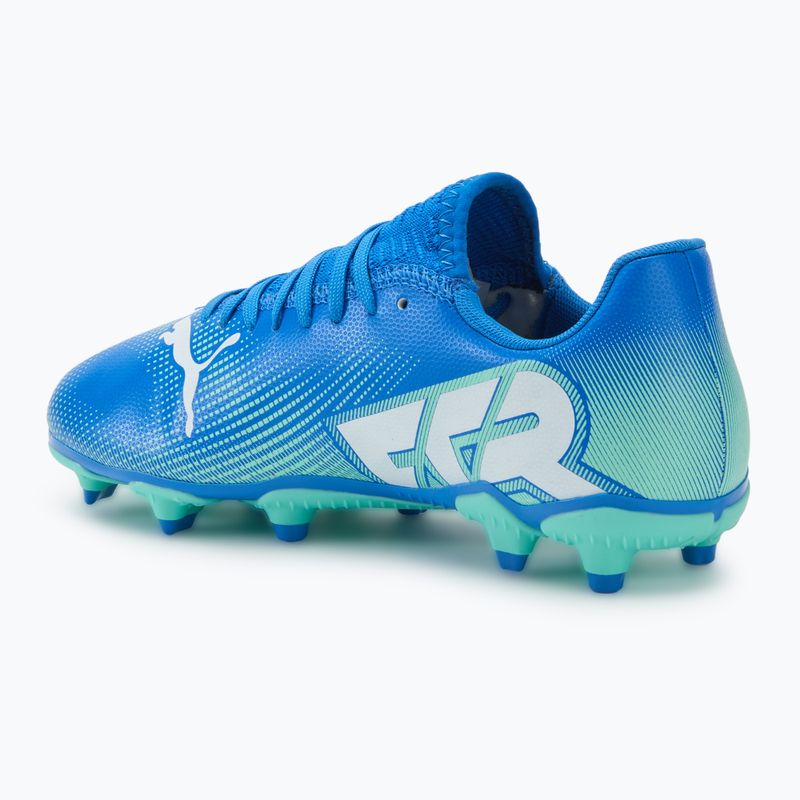 Încălțăminte de fotbal pentru copii PUMA Future 7 Play FG/AG Jr hyperlink blue/mint/puma white 3