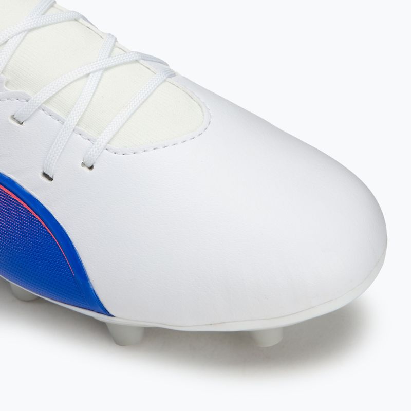 Încălțăminte de fotbal pentru copii  PUMA King Match FG/AG Jr puma white/bluemazing/flat light grey/sunset glow 7