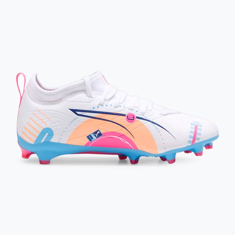 Încălțăminte de fotbal pentru copii PUMA Ultra 5 Match Vol. Up FG/AG Jr puma white/luminous blue 3