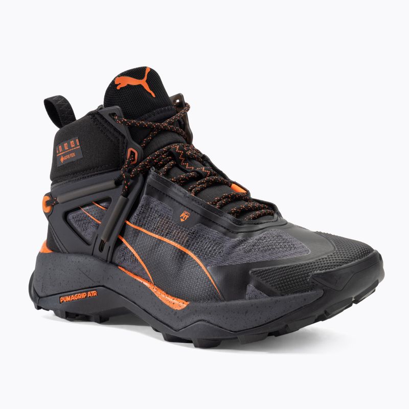 Încălțăminte turistică pentru bărbați PUMA Explore Nitro Mid Gore-Tex puma black/gray skies/flame flicker