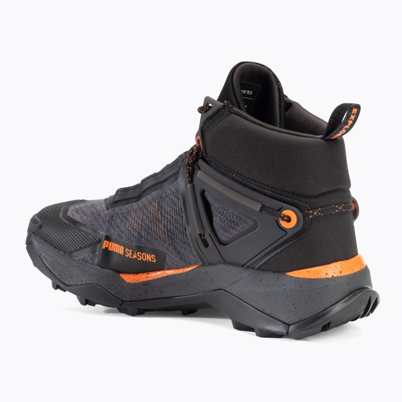 Încălțăminte turistică pentru bărbați PUMA Explore Nitro Mid Gore-Tex puma black/gray skies/flame flicker 3