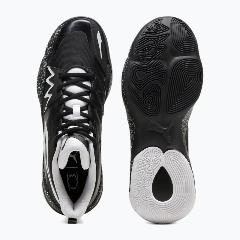 Încălțăminte de baschet pentru bărbați PUMA Genetics Speckle puma black/puma white 11