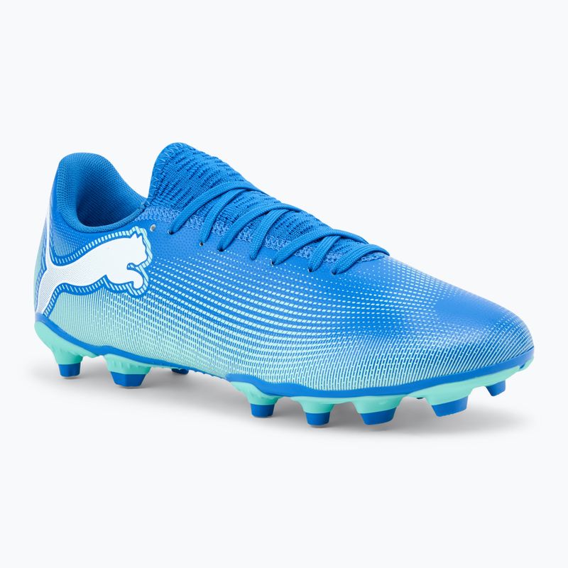 Încălțăminte de fotbal PUMA Future 7 Play FG/AG hyperlink blue/mint/puma white