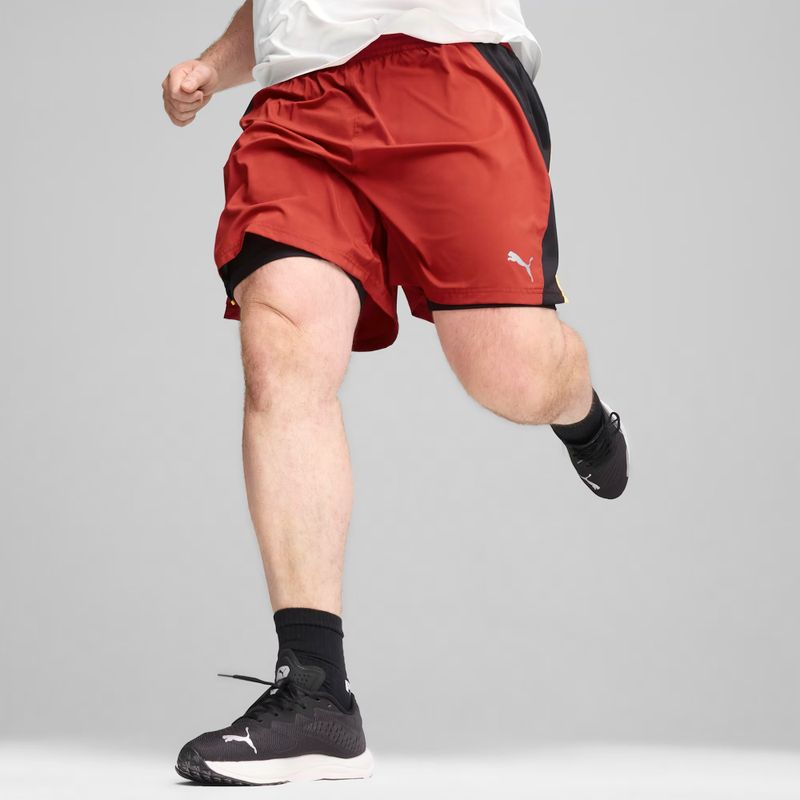 Pantaloni scurți de alergare pentru bărbați  PUMA Run Favorite Velocity Woven 2IN1 mars red/ puma black 5