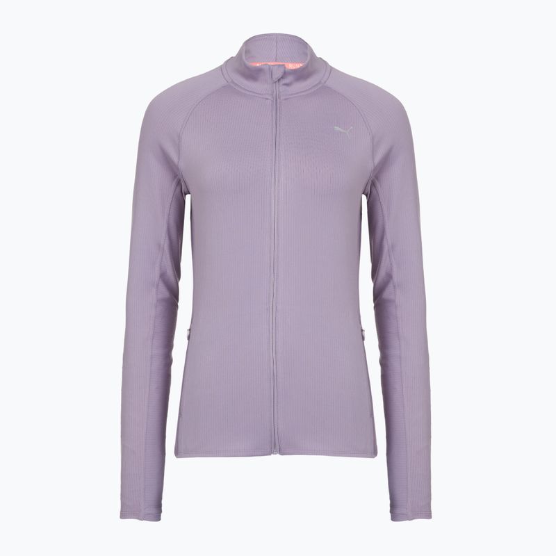 Bluză de alergare pentru femei PUMA Run For Her Ribbed Full Zip pale plum