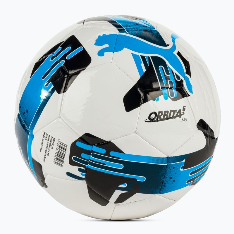 Minge de fotbal PUMA Orbita 6 MS puma white/ignite blue mărimea 5 2