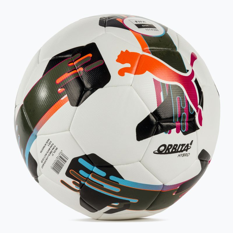 Minge de fotbal PUMA Orbita 4 HYB FIFA Basic puma white/multicolor mărimea 5 2