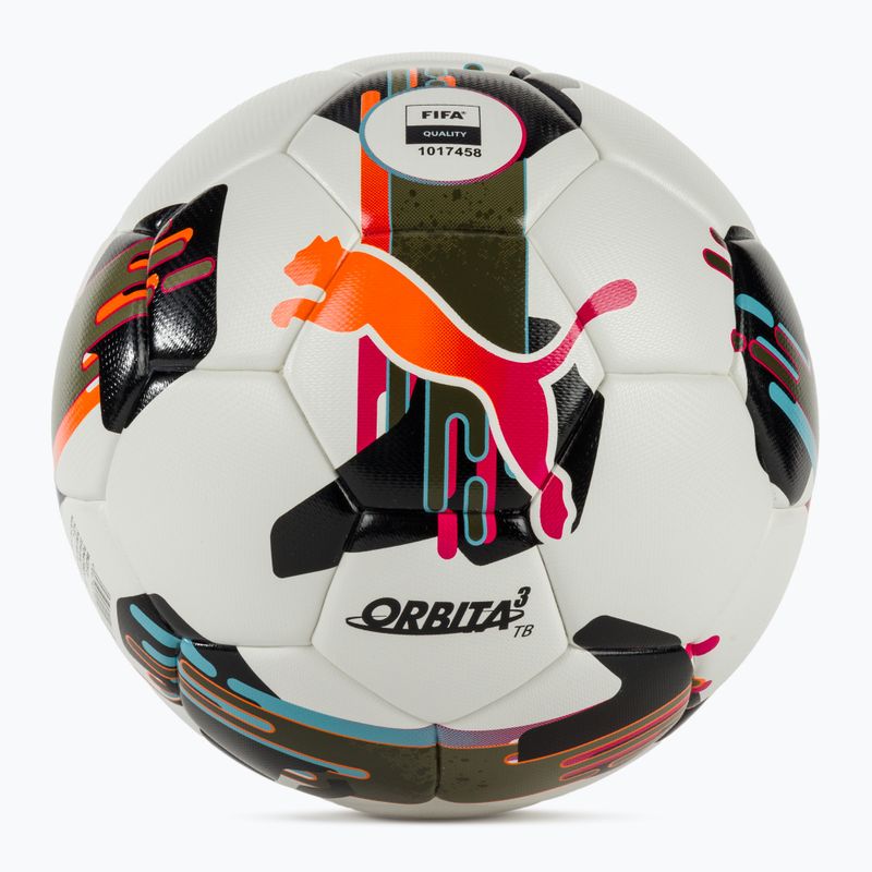 Minge de fotbal PUMA Orbita 3 TB FIFA Quality puma white/multicolor mărimea 4