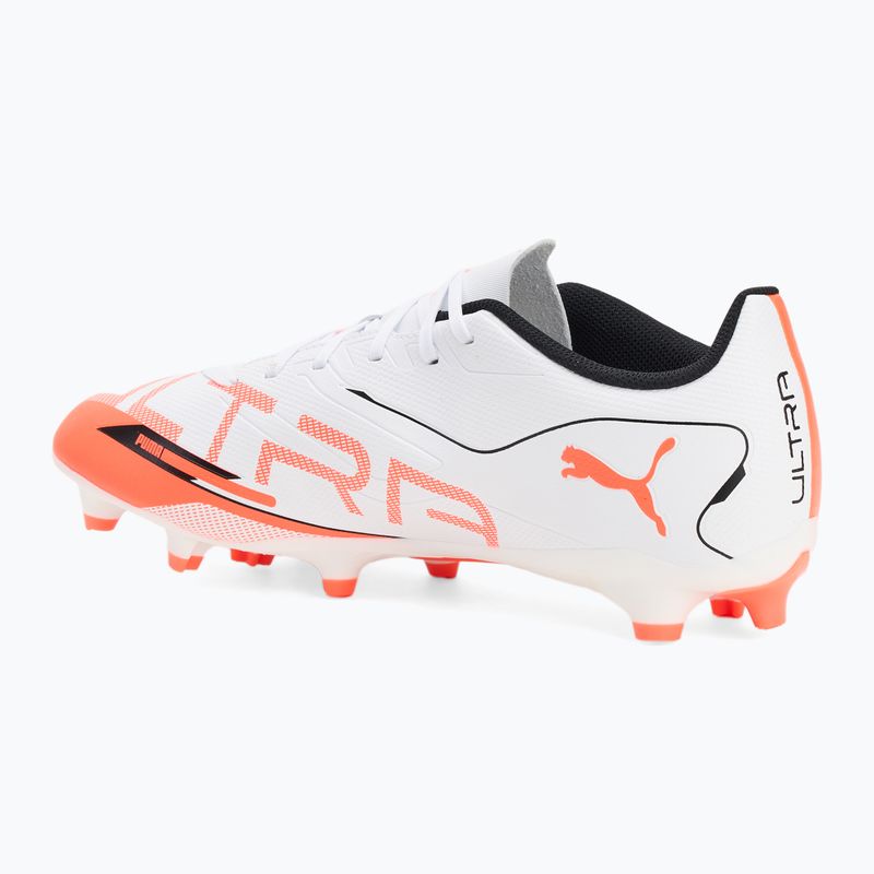 Încălțăminte de fotbal PUMA Ultra 5 Play FG/AG puma white/puma black/glowing red 3