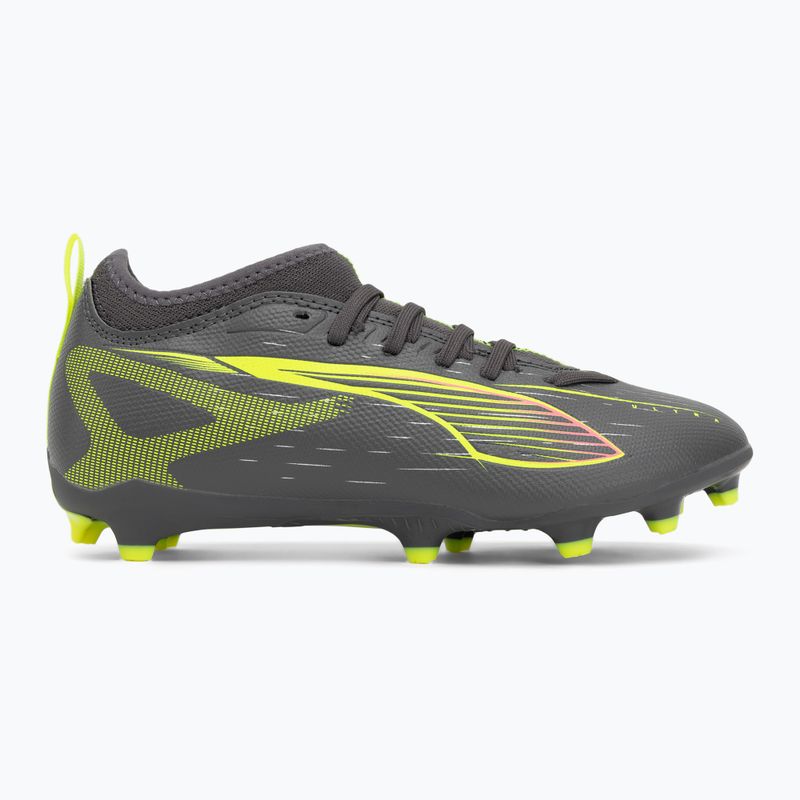 Încălțăminte de fotbal pentru copii PUMA Ultra 5 Match FG/AG Jr matte aged silver/yellow alert/puma aged silver 2