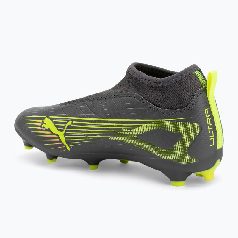 Încălțăminte de fotbal pentru copii  PUMA Ultra 5 Match+ LL FG/AG Jr matte aged silver/yellow alert/puma aged silver 3