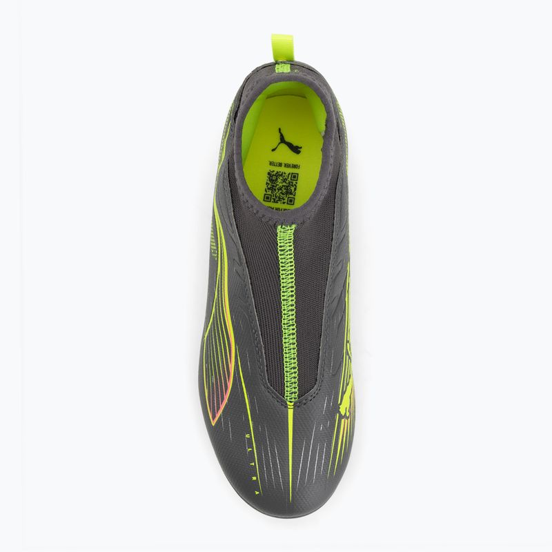Încălțăminte de fotbal pentru copii  PUMA Ultra 5 Match+ LL FG/AG Jr matte aged silver/yellow alert/puma aged silver 5