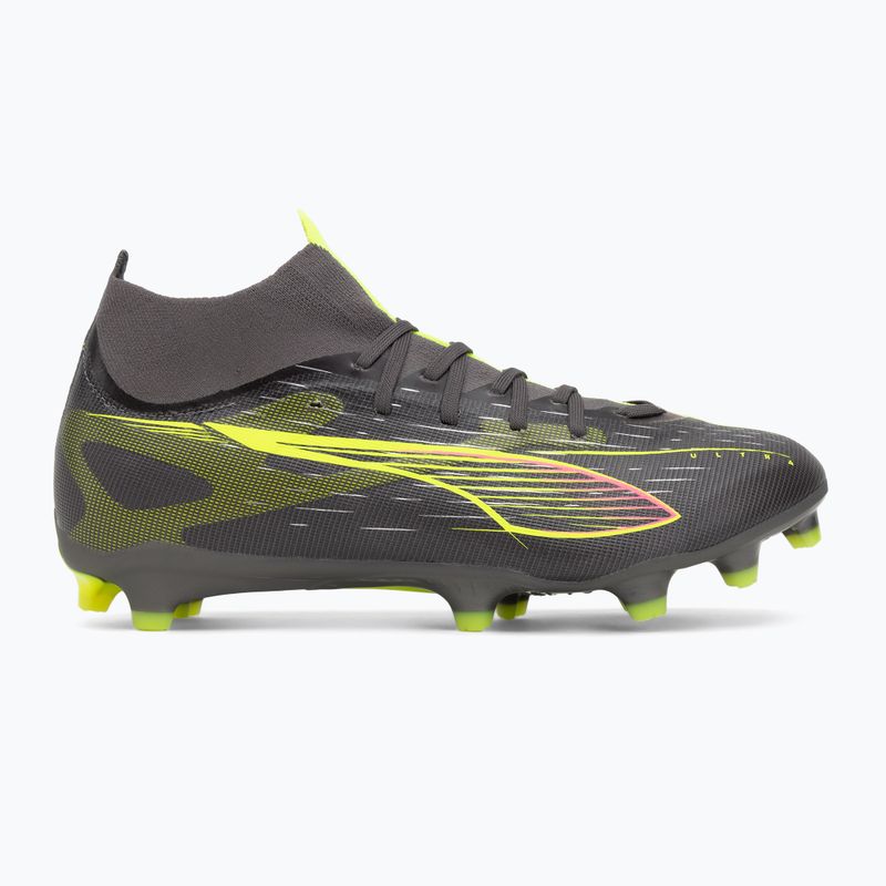 Încălțăminte de fotbal pentru bărbați PUMA Ultra 5 Match+ FG/AG matte aged silver/yellow alert/puma aged silver 2