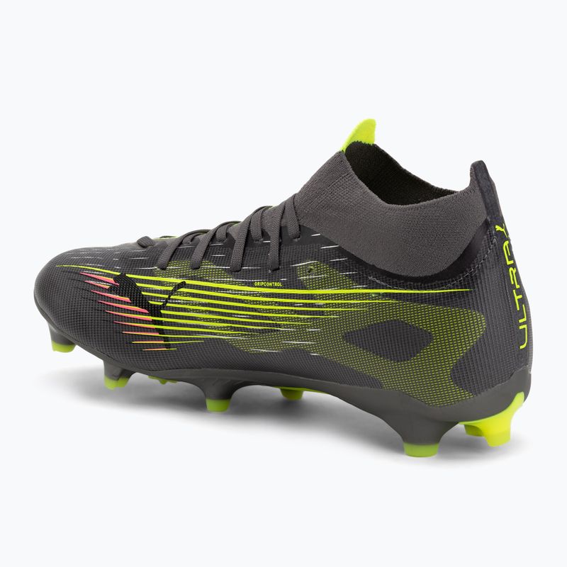 Încălțăminte de fotbal pentru bărbați PUMA Ultra 5 Match+ FG/AG matte aged silver/yellow alert/puma aged silver 3