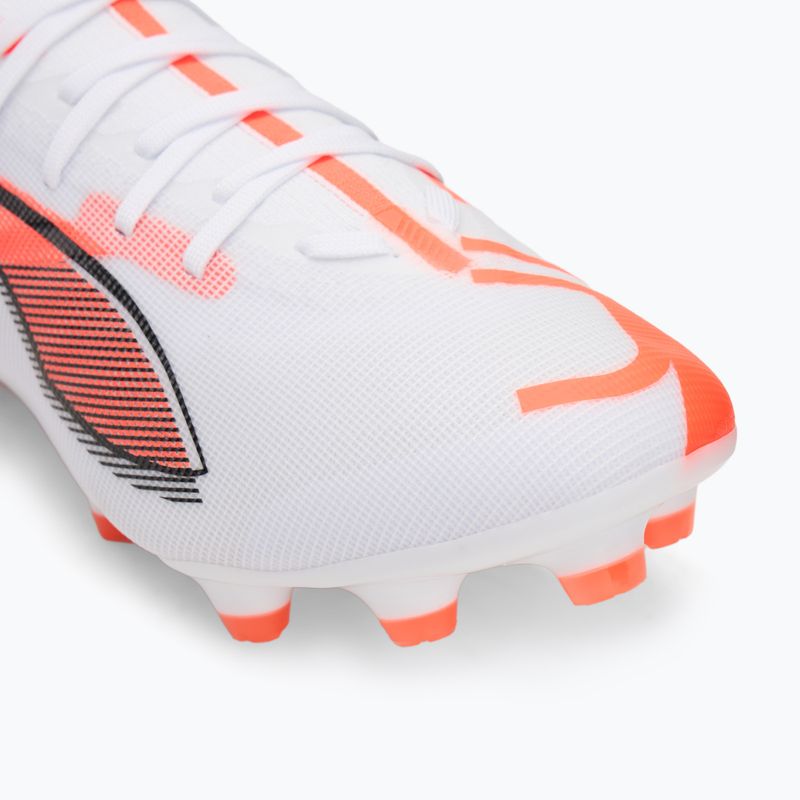 Încălțăminte de fotbal pentru bărbați PUMA Ultra 5 Match FG/AG puma white/puma black/glowing red 7