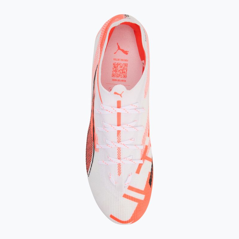 Încălțăminte de fotbal pentru bărbați  PUMA Ultra 5 Pro FG/AG puma white/puma black/glowing red 5