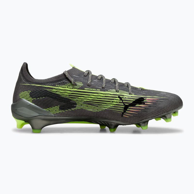 Încălțăminte de fotbal pentru bărbați  PUMA Ultra 5 Ultimate FG matte aged silver/yellow alert/sun struck